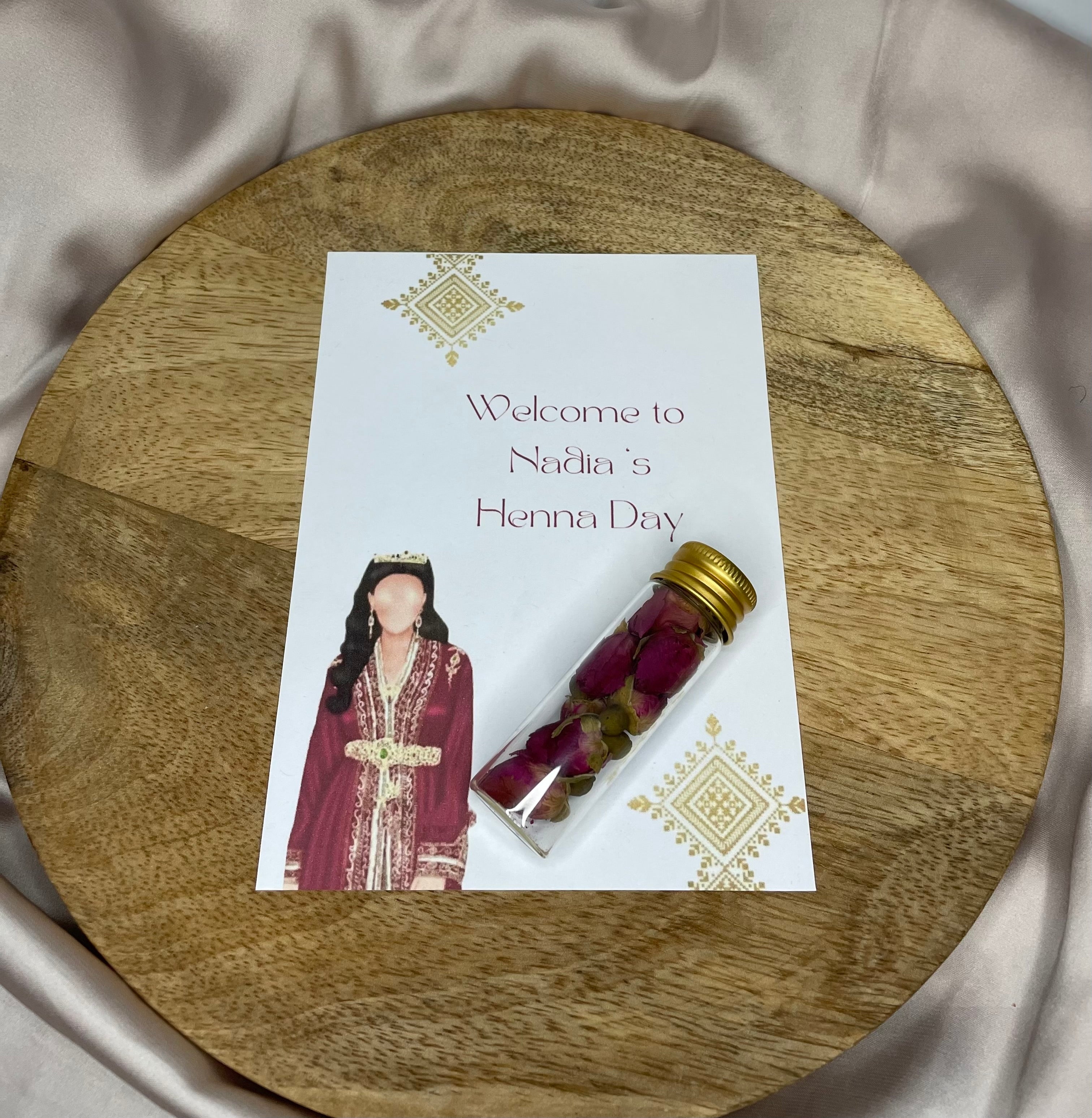 CARTE HENNA BOURGEON DE ROSE